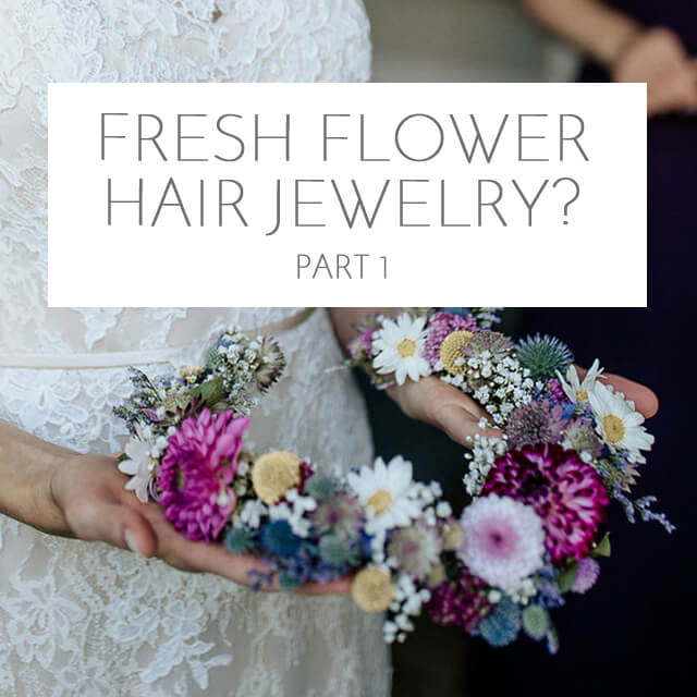 Flowers as hair accessories on your wedding day part 1: applications